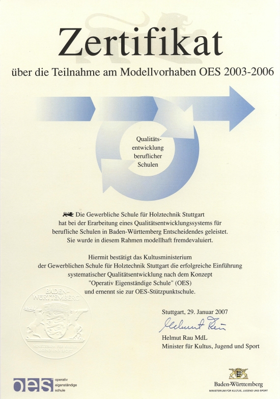 2006 oes zertifikat